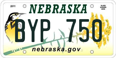 NE license plate BYP750