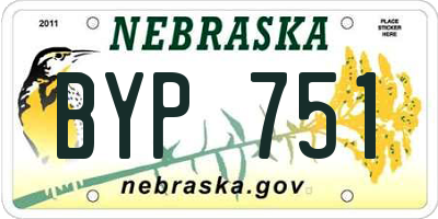 NE license plate BYP751