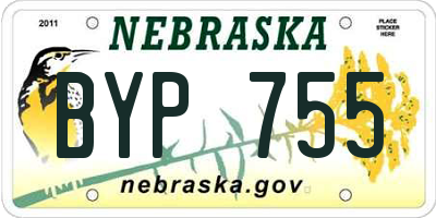 NE license plate BYP755