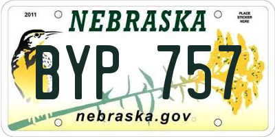NE license plate BYP757