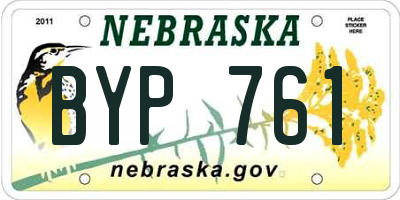 NE license plate BYP761