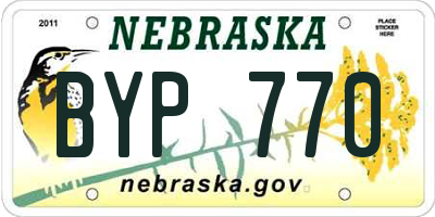 NE license plate BYP770
