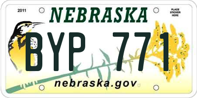 NE license plate BYP771