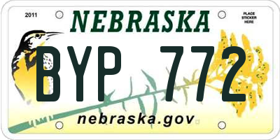 NE license plate BYP772