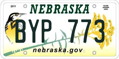 NE license plate BYP773
