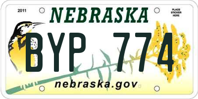 NE license plate BYP774