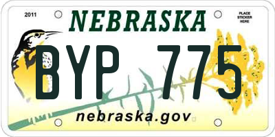 NE license plate BYP775