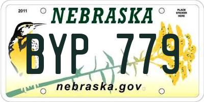 NE license plate BYP779