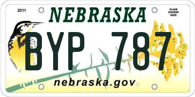 NE license plate BYP787
