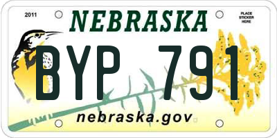 NE license plate BYP791