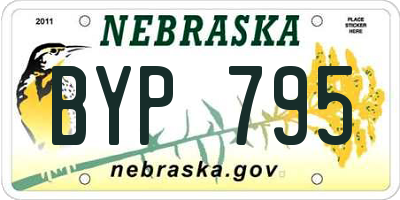 NE license plate BYP795