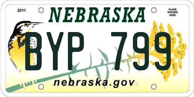 NE license plate BYP799