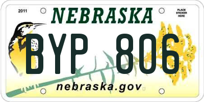 NE license plate BYP806