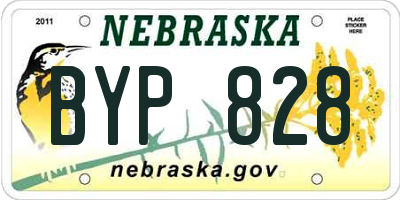 NE license plate BYP828