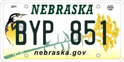 NE license plate BYP851