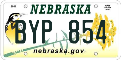 NE license plate BYP854