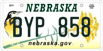 NE license plate BYP858