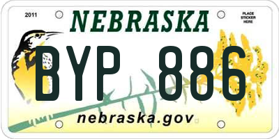 NE license plate BYP886