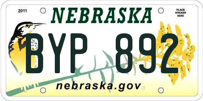 NE license plate BYP892