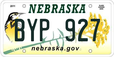 NE license plate BYP927
