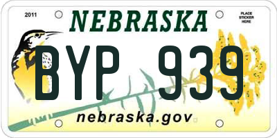 NE license plate BYP939