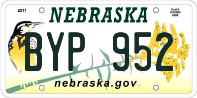 NE license plate BYP952