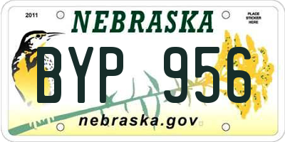 NE license plate BYP956