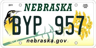 NE license plate BYP957