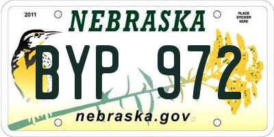 NE license plate BYP972
