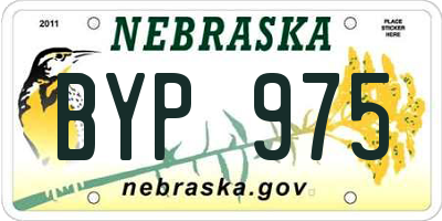NE license plate BYP975