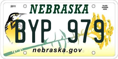 NE license plate BYP979