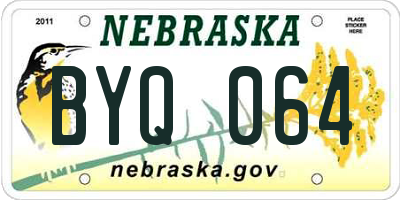 NE license plate BYQ064