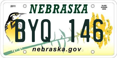 NE license plate BYQ146