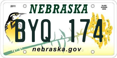 NE license plate BYQ174