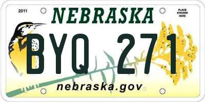 NE license plate BYQ271