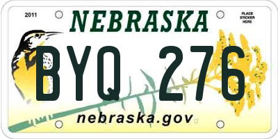 NE license plate BYQ276