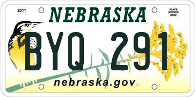 NE license plate BYQ291