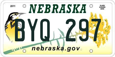 NE license plate BYQ297