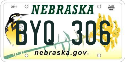 NE license plate BYQ306