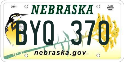 NE license plate BYQ370