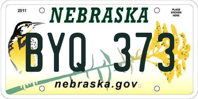 NE license plate BYQ373