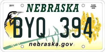 NE license plate BYQ394