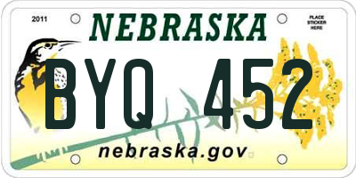 NE license plate BYQ452