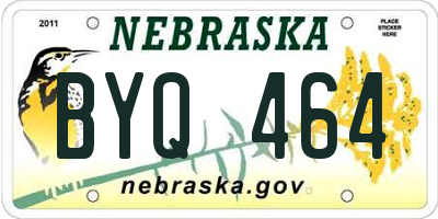 NE license plate BYQ464
