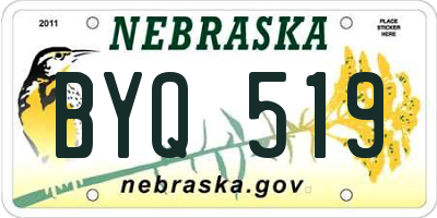 NE license plate BYQ519