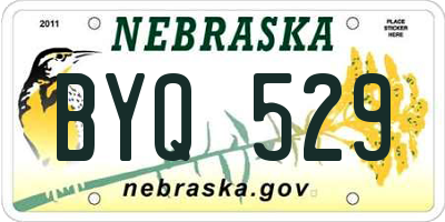 NE license plate BYQ529