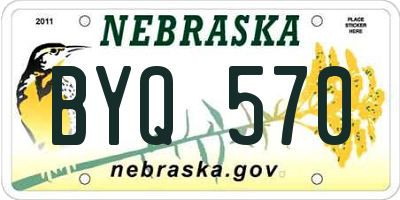 NE license plate BYQ570