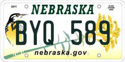 NE license plate BYQ589