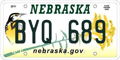 NE license plate BYQ689