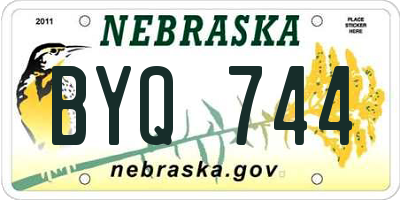 NE license plate BYQ744